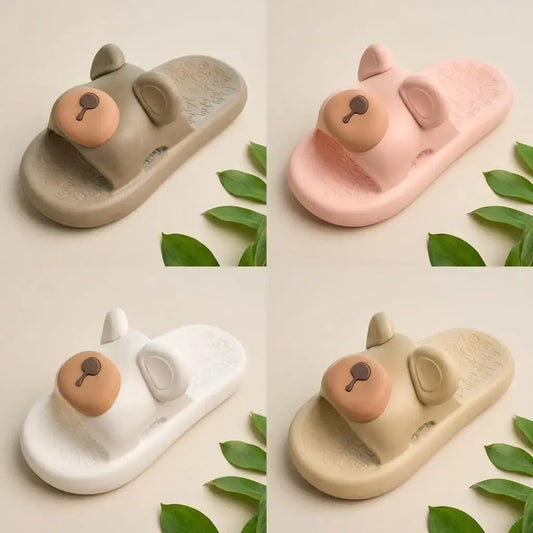 Pantuflas Deportivas Perrito para Dama con suela EVA extra suave, material liviano en polipropileno y talla doble. Ideales para casa, descanso y uso diario.