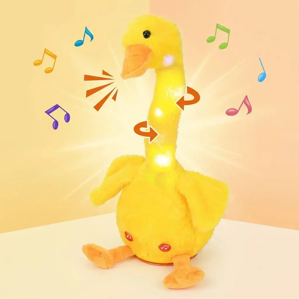 Pato Bailarín Recargable con música, luces y movimiento, un juguete interactivo y divertido para niños, ideal para jugar en casa o regalar.