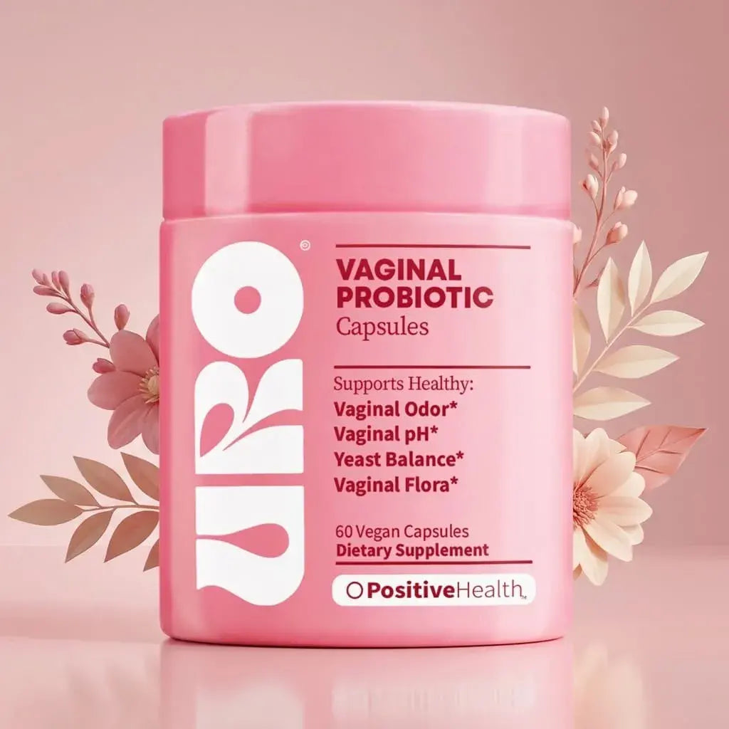 Probiótico íntimo y urinario PositiveHealth 60 cápsulas veganas. Apoya la flora íntima, el equilibrio del pH y el bienestar diario femenino.