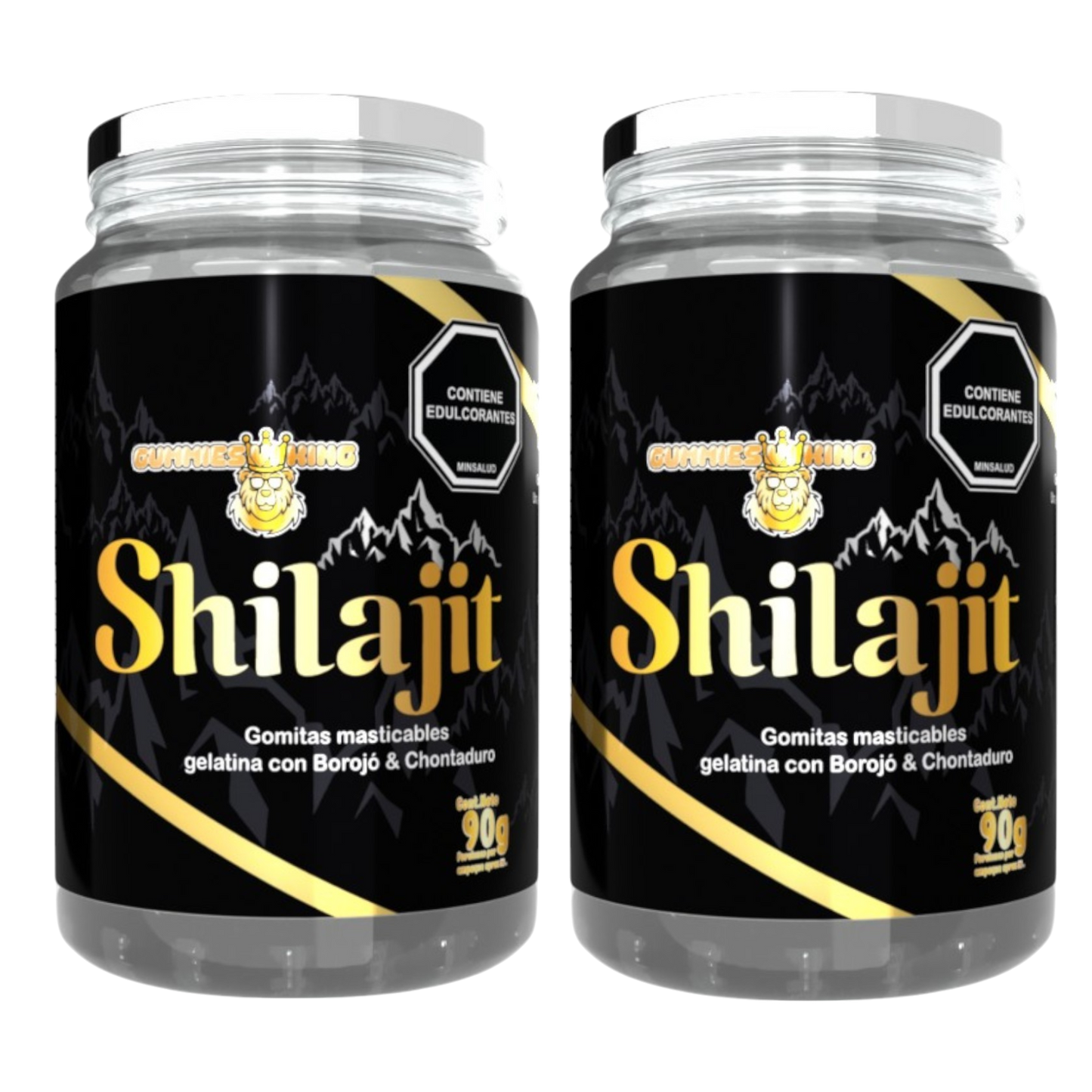 Promo X2 Shilajit Original Gomas con 2 envases de 30 ositos cada uno. Suplemento natural para adultos enfocado en energía, vitalidad y bienestar general.