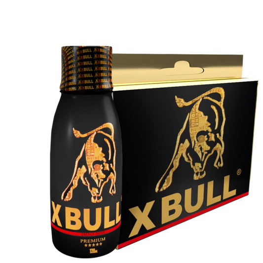 Promo X Bull con jarabe de 120 mL y 5 tabletas. Suplemento natural para adultos con chontaduro, borojó, noni, uva, vitaminas y minerales para energía y vitalidad.