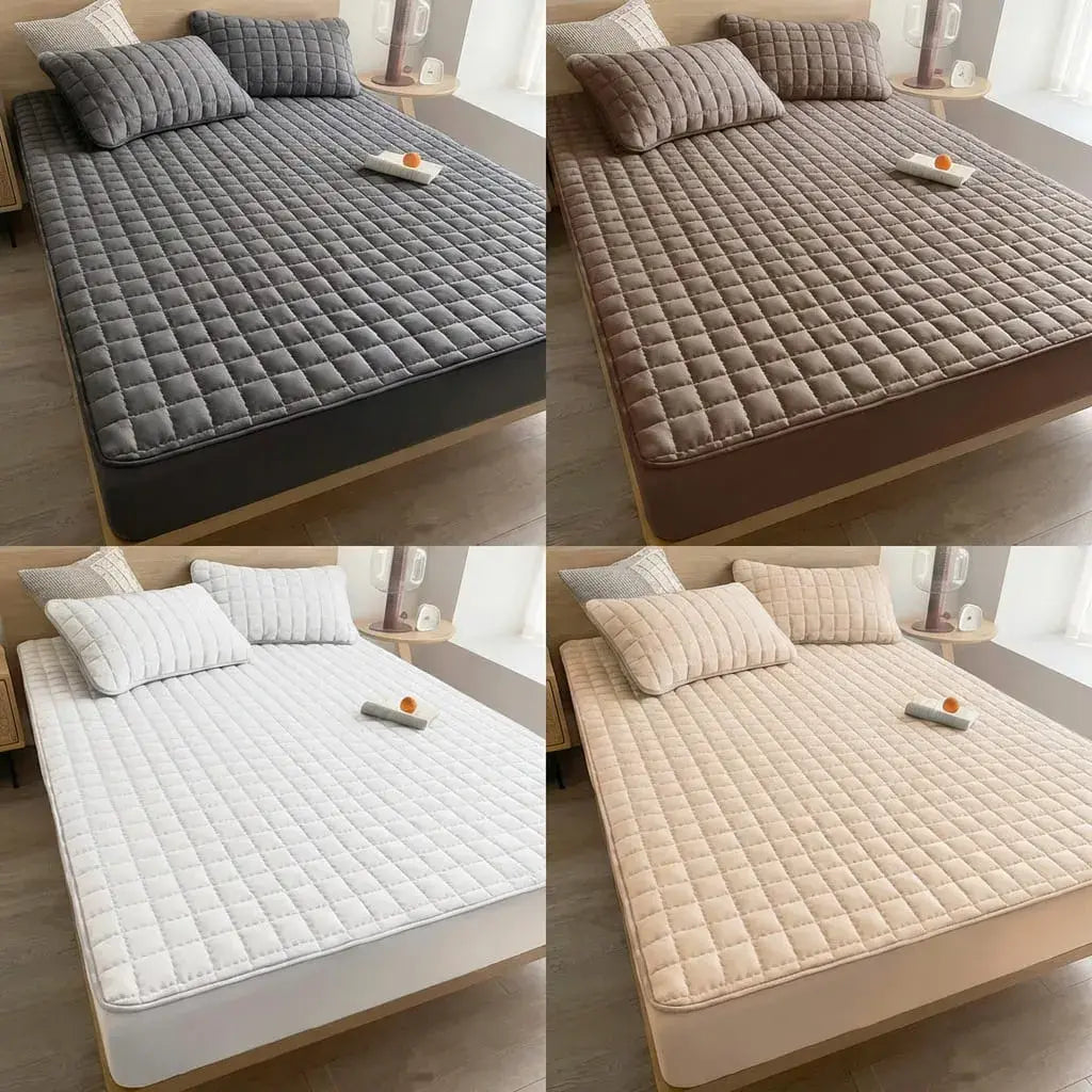 Protector de colchón Elite Premium impermeable con tela fría, propiedades antipolvo y antiácaros, incluye fundas de almohada para protección total.