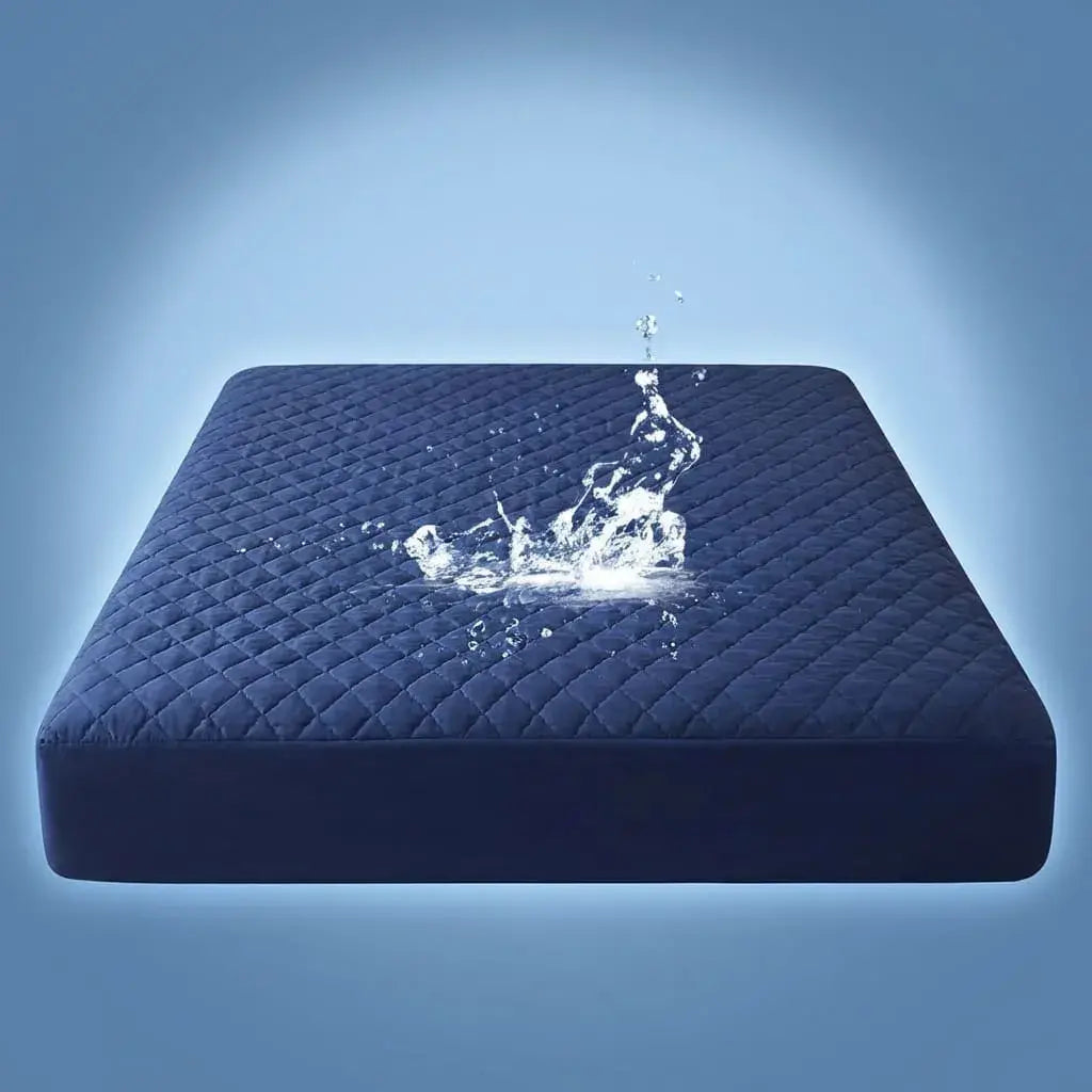 Protector de colchón Elite Premium impermeable con tela fría, propiedades antipolvo y antiácaros, incluye fundas de almohada para protección total.