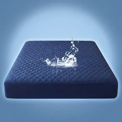 Protector de colchón Elite Premium impermeable con tela fría, propiedades antipolvo y antiácaros, incluye fundas de almohada para protección total.