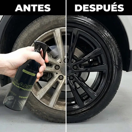 Renovador y protector de llantas de 500 ml para automóviles y motocicletas. Ayuda a mejorar el acabado, proteger contra humedad y facilitar el mantenimiento.