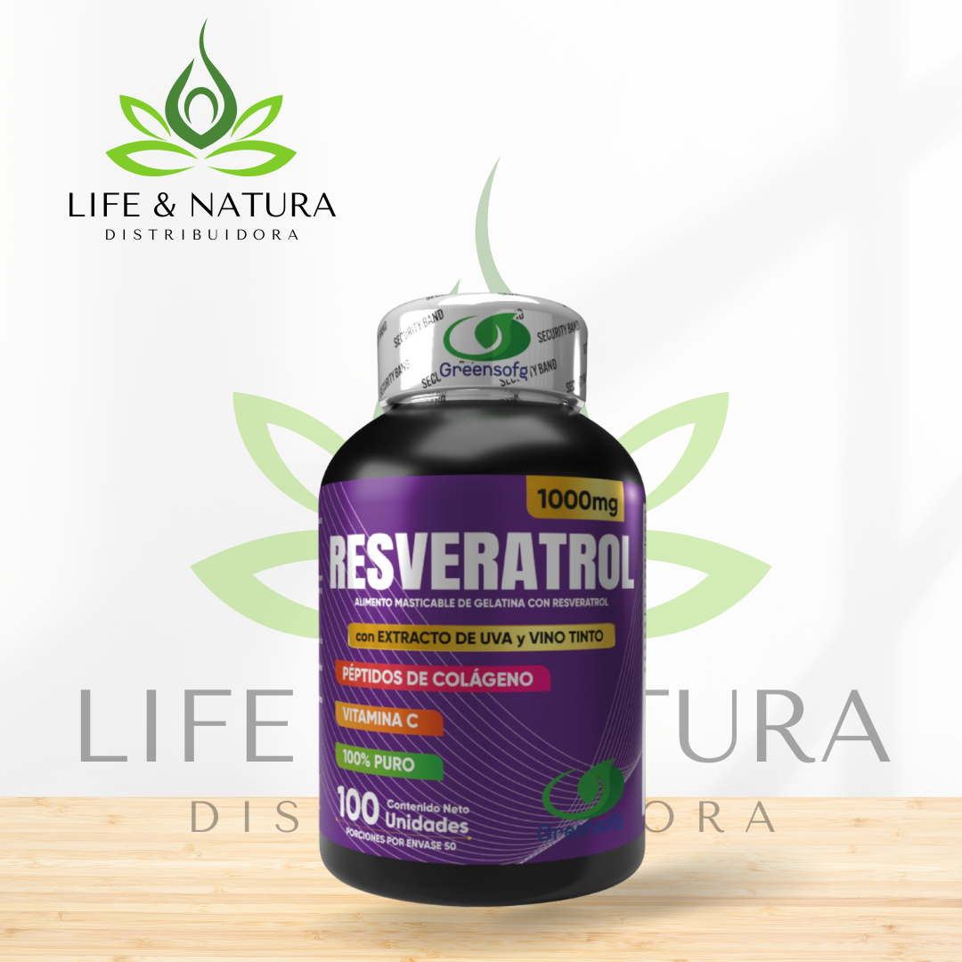 Resveratrol Natural con Registro INVIMA, suplemento antioxidante para complementar la vitalidad, el bienestar diario y el cuidado celular dentro de hábitos saludables.