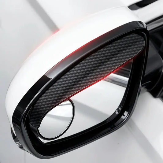 retrovisor auxiliar 2 en 1 fibra de carbono para auto, universal, antipunto ciego, ideal para ampliar visibilidad, parquear y conducir con mayor seguridad.