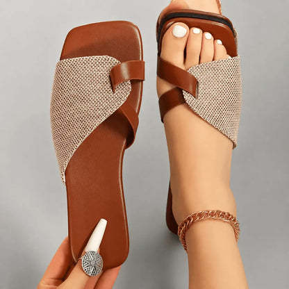 Compra sandalia plana para mujer elegante, ortopédica y antideslizante, cómoda y resistente para uso diario en interiores y exteriores.