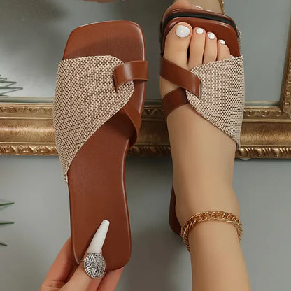 Compra sandalia plana para mujer elegante, ortopédica y antideslizante, cómoda y resistente para uso diario en interiores y exteriores.
