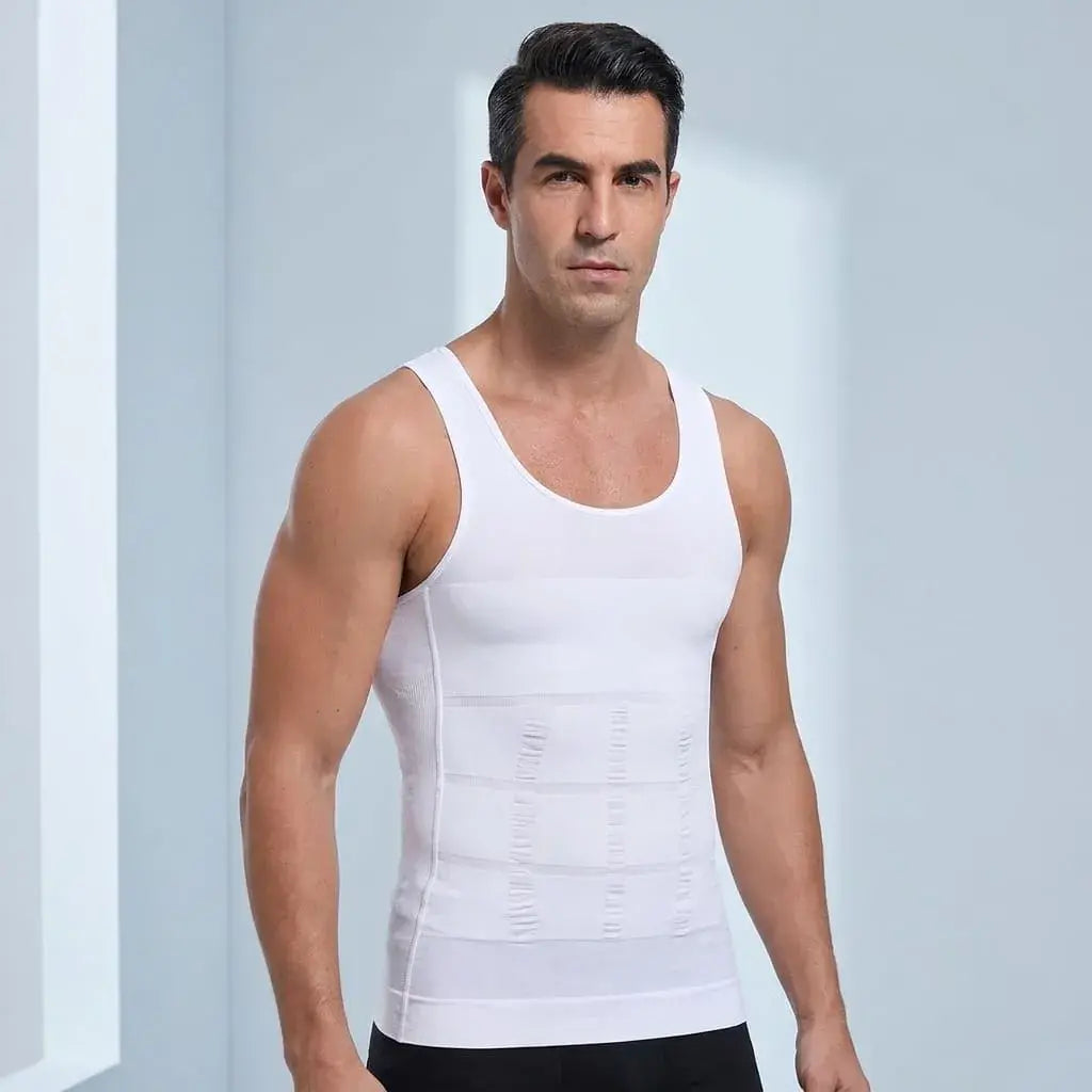 Set x3 Camisillas Tipo Faja de soporte diario. Prendas elásticas, suaves, transpirables y discretas para usar bajo camisas, camisetas y blusas.