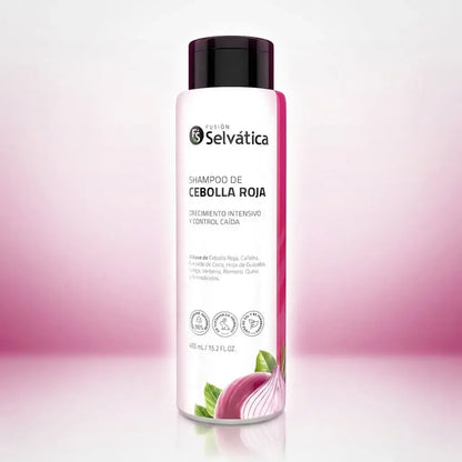 Shampoo anticaída y crecimiento con cebolla roja y extractos botánicos. Limpia suavemente, fortalece el cabello y cuida el cuero cabelludo. Libre de sulfatos, parabenos y siliconas. Ideal para uso frecuente.