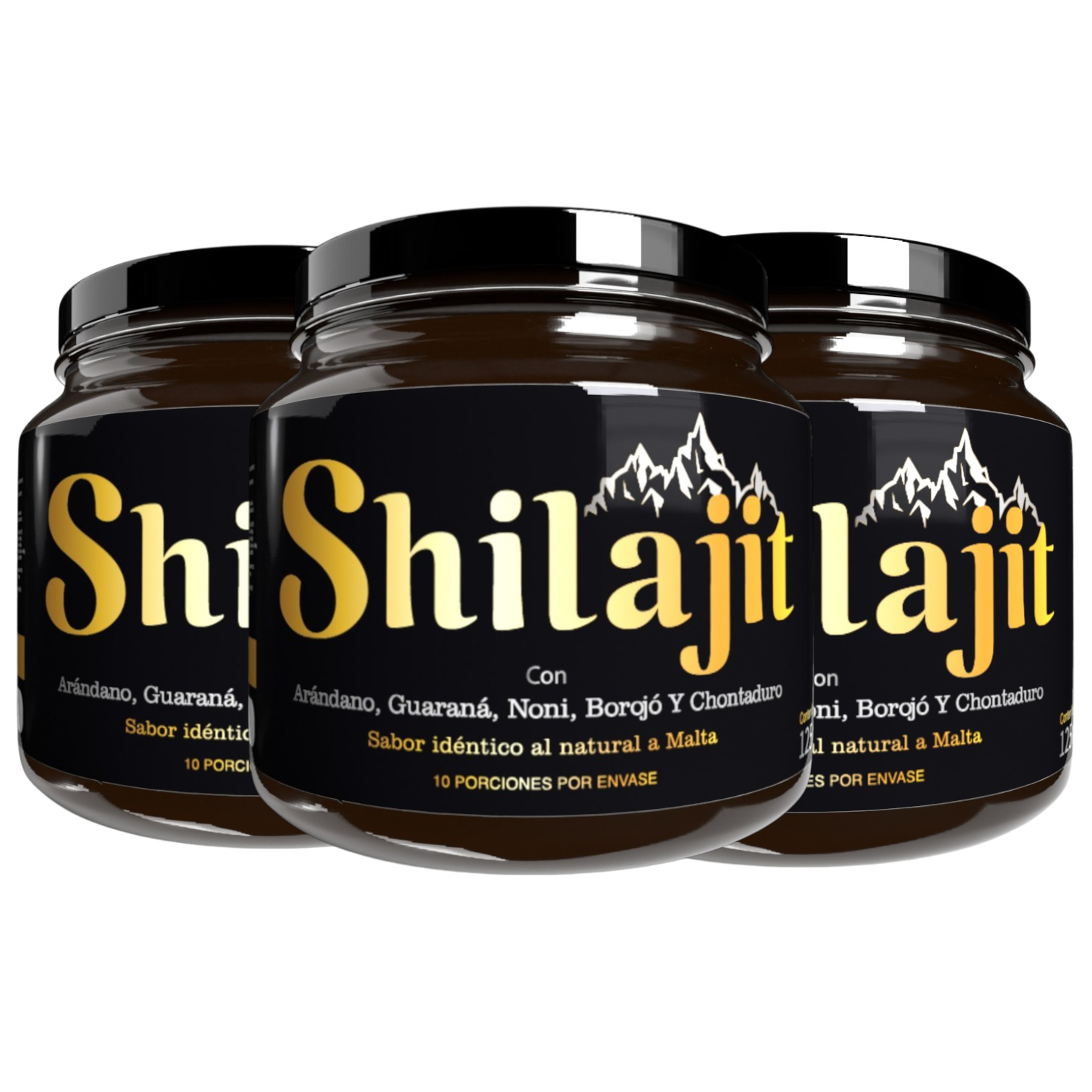 Shilajit Original bálsamo natural 125mL con minerales y antioxidantes para bienestar y vitalidad diaria.
