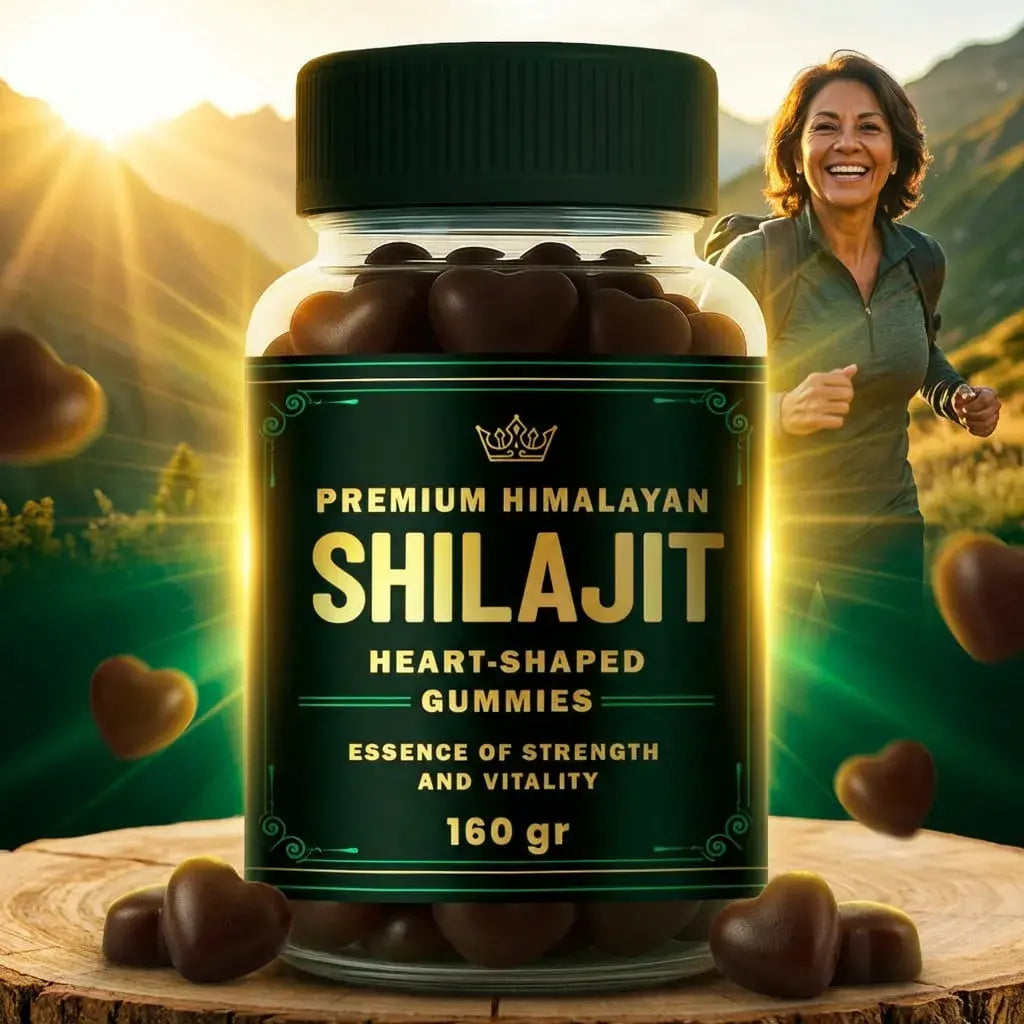 Gomas de Shilajit con sabor agradable, fáciles de consumir y pensadas para apoyar energía y bienestar diario de forma práctica.