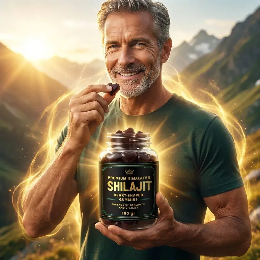 Gomas de Shilajit con sabor agradable, fáciles de consumir y pensadas para apoyar energía y bienestar diario de forma práctica.