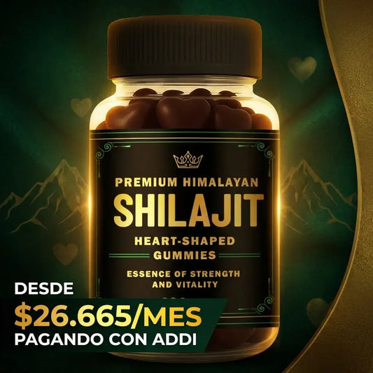 Gomas de Shilajit con sabor agradable, fáciles de consumir y pensadas para apoyar energía y bienestar diario de forma práctica.