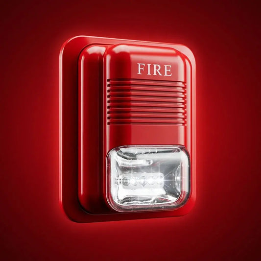 Compra Sirena Estroboscópica 12V 24V DC con luz LED y alarma sonora para sistemas contra incendios. Compatible con paneles de seguridad. Garantía de 3 meses.