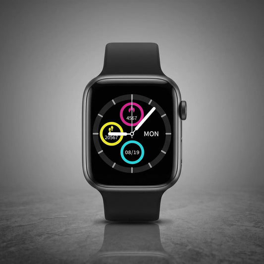 Smartwatch Bluetooth con llamadas, notificaciones, frecuencia cardíaca, seguimiento del sueño, podómetro, control de música y batería de 180 mAh.