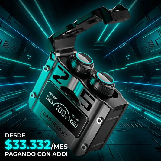 Audífonos SoundFit™ M25 inalámbricos con Bluetooth, diseño cómodo y estuche de carga, ideales para uso diario y entretenimiento.