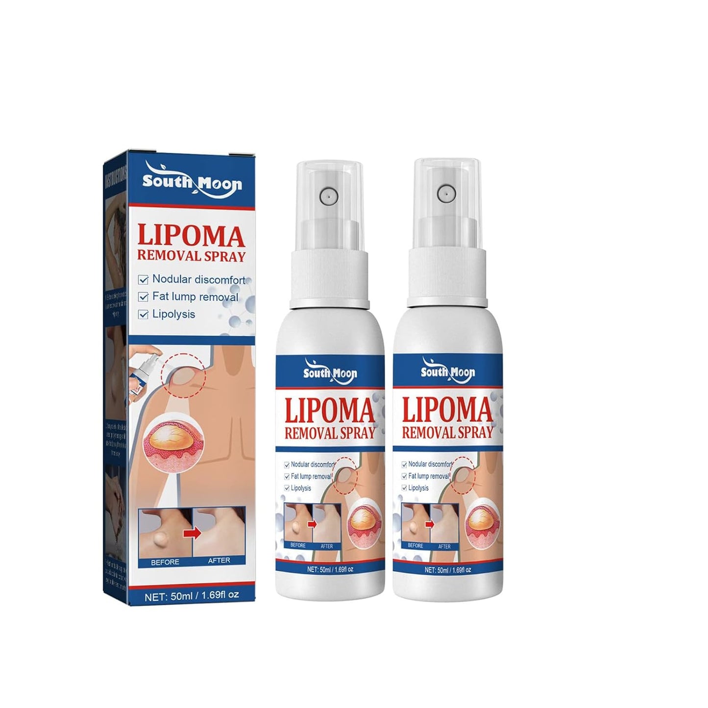 Spray cosmético de uso tópico x2 unidades para cuidado de la piel, ayudando a mejorar la apariencia y suavidad de zonas con textura irregular.