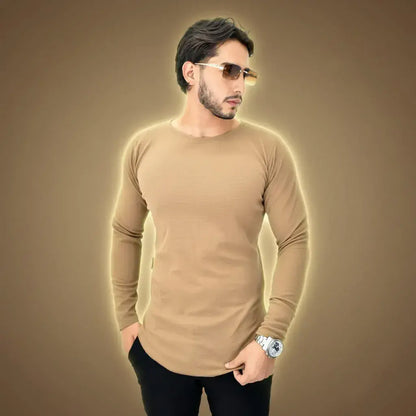 Buso suéter para hombre en tela galleta licrada, talla única adaptable a S, M y L. Diseño cómodo y moderno con envío rápido en Colombia.