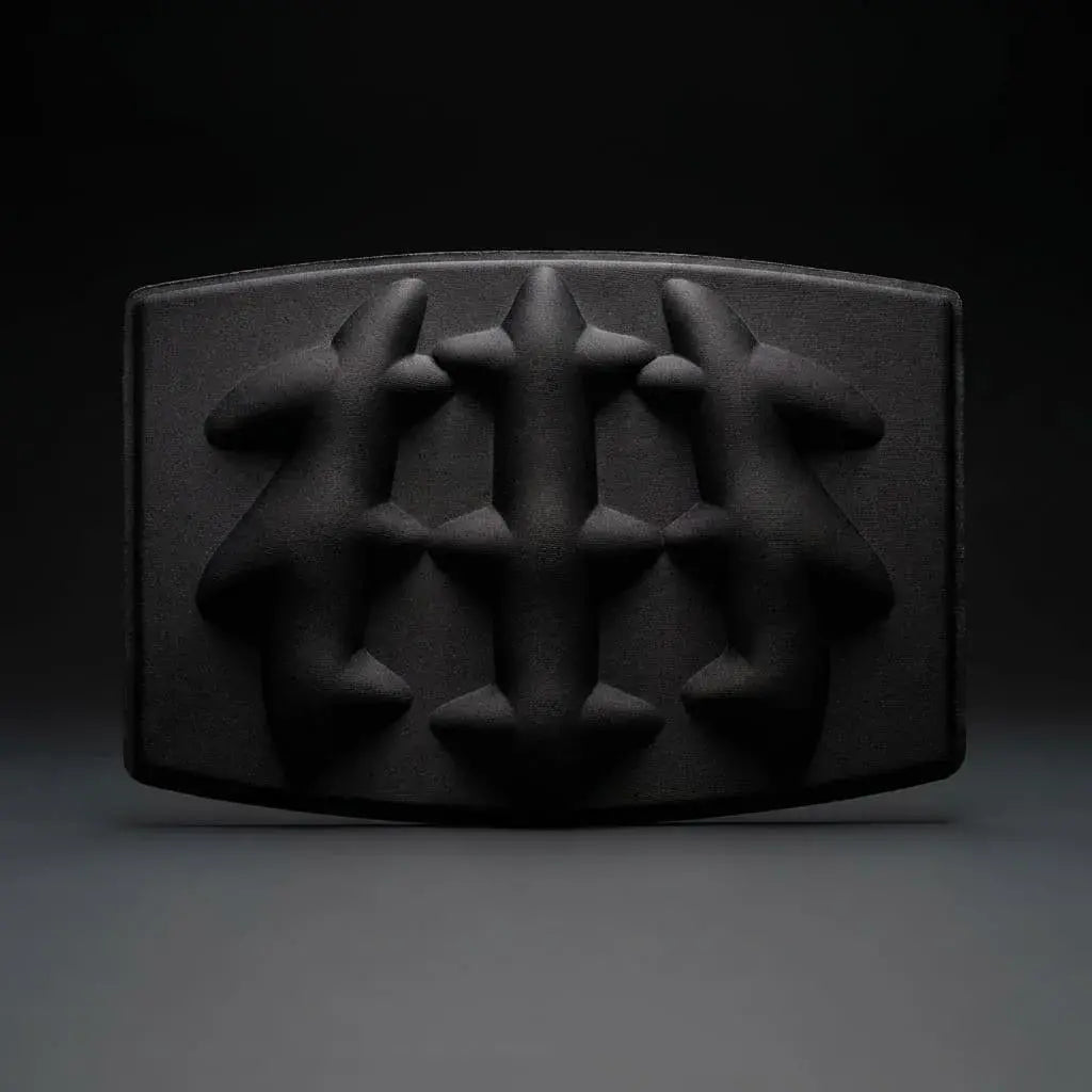 Tabla marcadora abdominal anatómica para soporte postural temporal y efecto visual de definición en rutinas estéticas corporales. Accesorio práctico y cómodo.