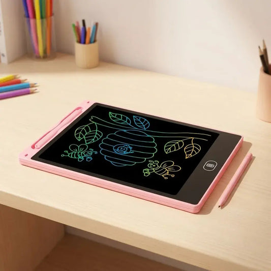 Tablero mágico LCD de 8.5 pulgadas reutilizable con lápiz, botón de borrado y bloqueo. Ideal para dibujos, tareas, notas, aprendizaje y viajes.