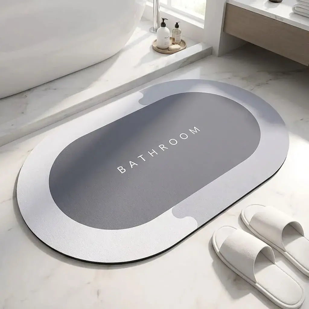 Tapete de baño ultra absorbente y antideslizante con secado rápido. Ideal para la salida de la ducha, bañera o lavamanos.