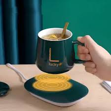 Taza eléctrica con calentador USB que mantiene café y té calientes por más tiempo. Ideal para oficina, hogar y escritorio.