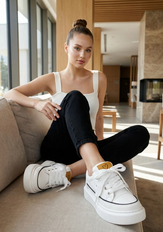 Tenis fashion dama con plataforma chunky, suela EVA ultraliviana y diseño moderno. Cómodos, resistentes y perfectos para uso diario en Colombia.