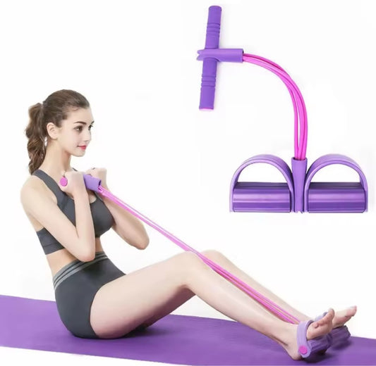 Tensor de pedal multifuncional para ejercicio en casa. Compacto, antideslizante y diseñado para entrenamiento de resistencia y fortalecimiento muscular.