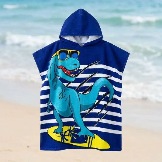 Toalla infantil en microfibra con capucha, secado rápido y diseños para niños. Ideal para playa, piscina, baño en casa y actividades al aire libre.