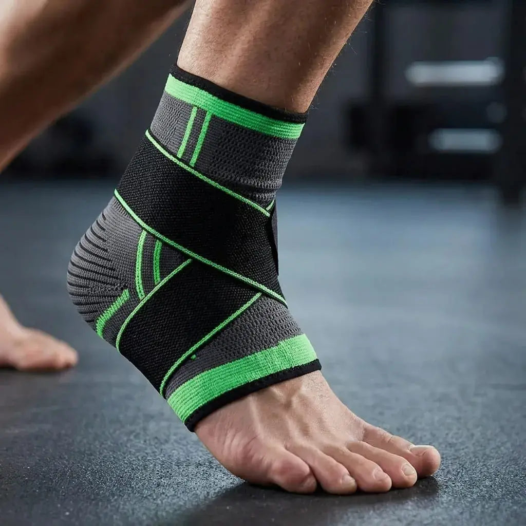Tobillera elástica de doble compresión unisex, ideal para soporte de tobillo en deporte, entrenamiento, caminatas y uso diario. Ajustable y transpirable.
