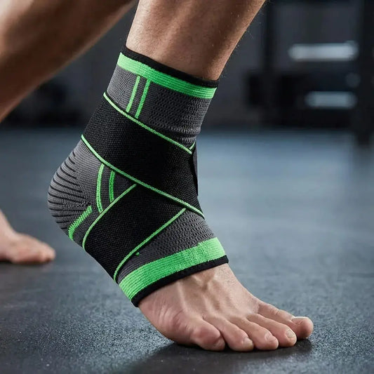Tobillera elástica de doble compresión unisex, ideal para soporte de tobillo en deporte, entrenamiento, caminatas y uso diario. Ajustable y transpirable.