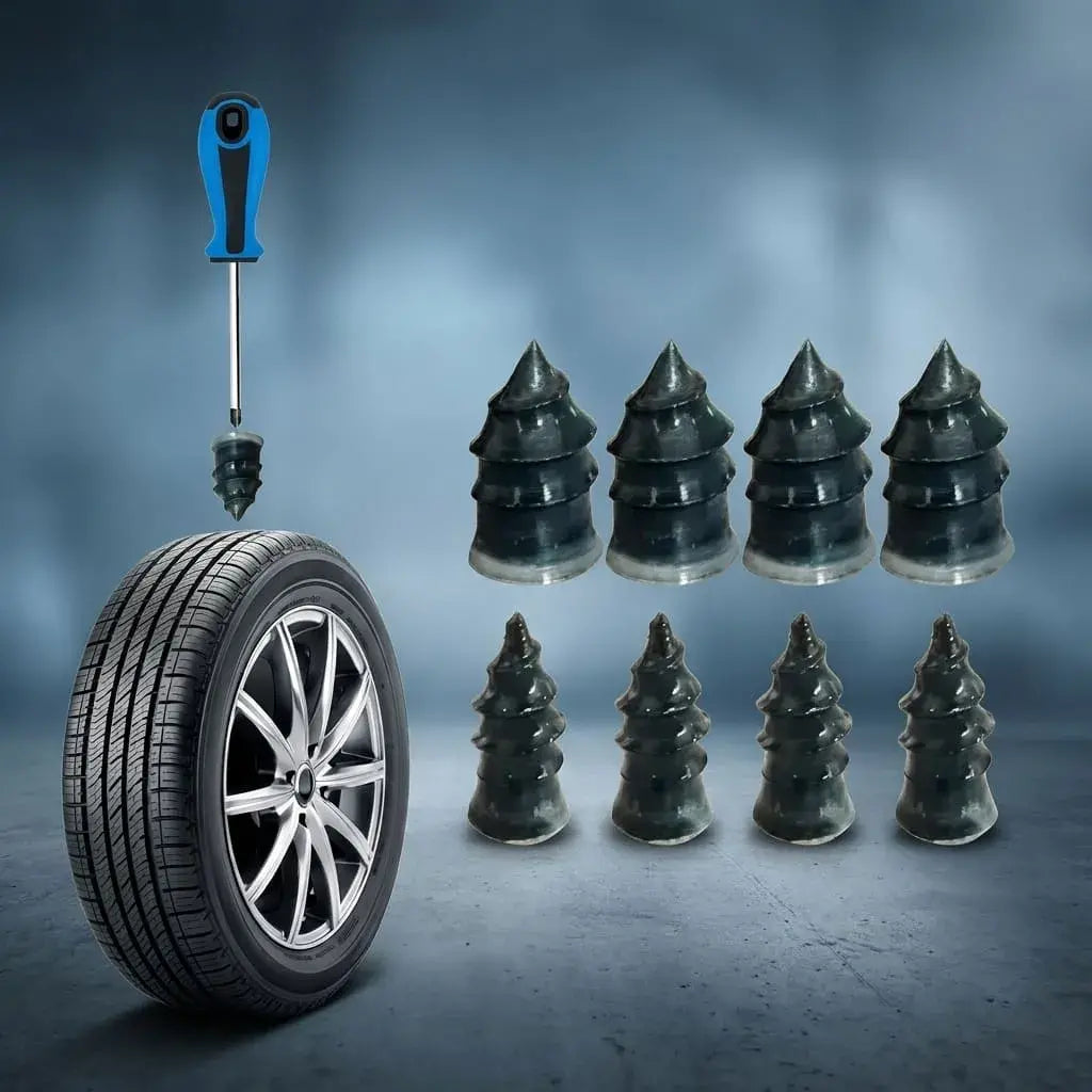 Tornillos selladores despincha llantas DROPS kit x20 para reparación provisional de pinchazos pequeños en carro, moto y emergencias de carretera.