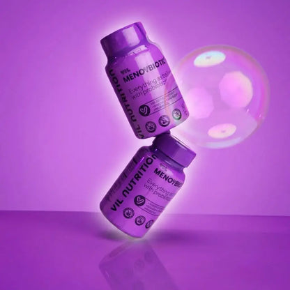 Cápsulas veganas con probióticos y extractos herbales para acompañar la menopausia y perimenopausia de forma natural. VIL MenoYBiotic 60 cápsulas.