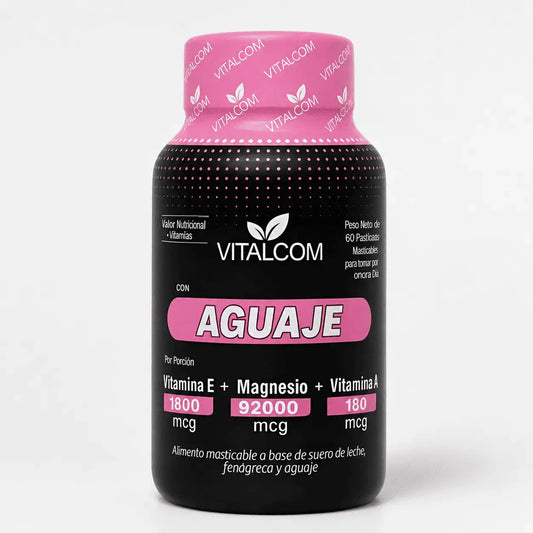 Suplemento para mujer con aguaje, vitaminas y magnesio. Apoya el bienestar, la vitalidad y el cuidado integral femenino. Registro INVIMA.