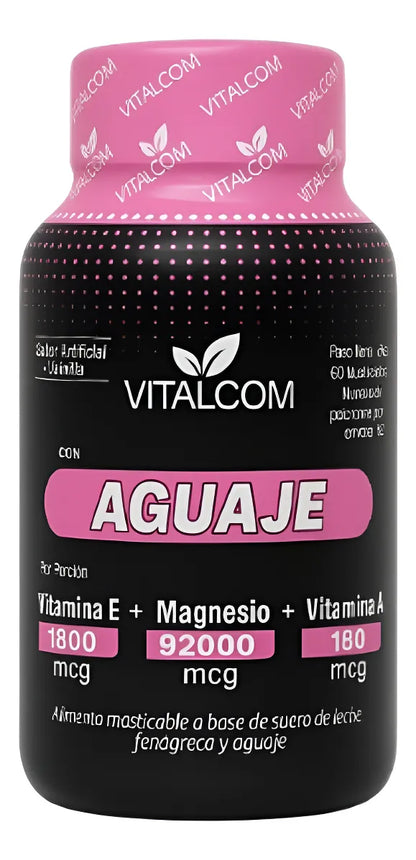 Suplemento para mujer con aguaje, vitaminas y magnesio. Apoya el bienestar, la vitalidad y el cuidado integral femenino. Registro INVIMA.