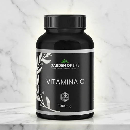 Vitamina C en frasco oscuro de 360 cc con termosellado de seguridad. Complemento para defensas, formación de colágeno, cuidado antioxidante y bienestar diario.