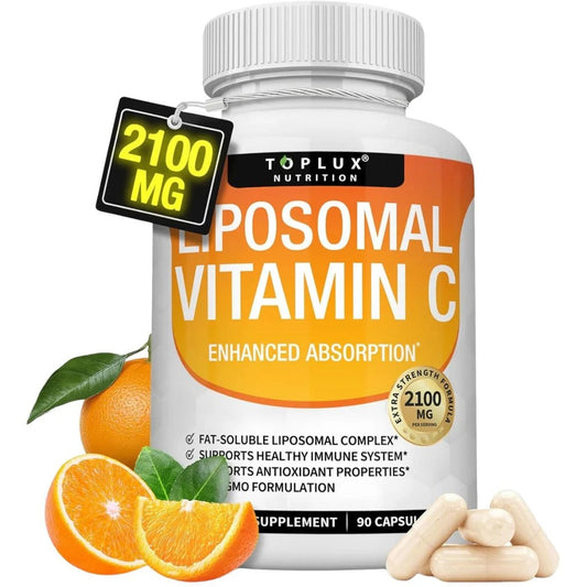 Vitamina C liposomal suplemento de bienestar que apoya el sistema inmune, la energía y la vitalidad dentro de una rutina saludable diaria.