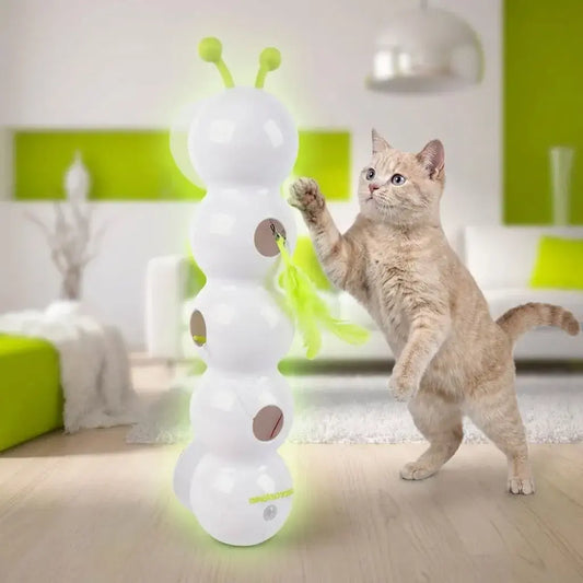 Whirlie Smart Motion™ juguete inteligente para gatos con movimiento automático que estimula el juego, el ejercicio y la actividad mental diaria.