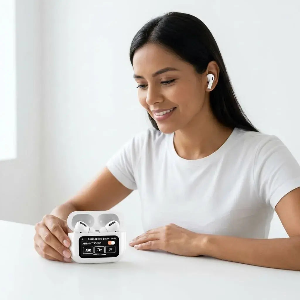 Audífonos Inalámbricos Pro 2 ANC Premium con Pantalla Táctil | Sonido Envolvente, Cancelación de Ruido y Control Inteligente