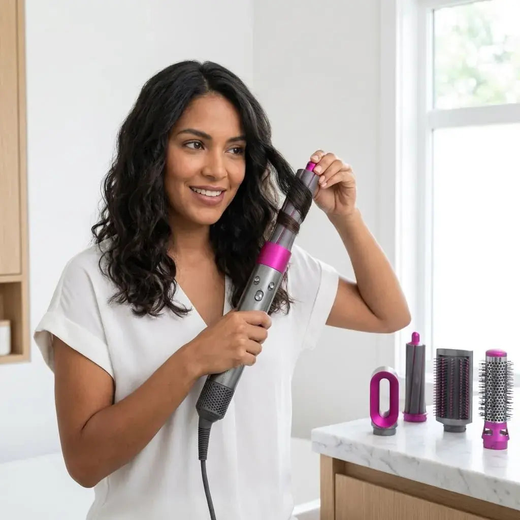 Cepillo Secador 5 en 1 Premium | Cabello con Volumen, Brillo y Peinado de Salón en Casa