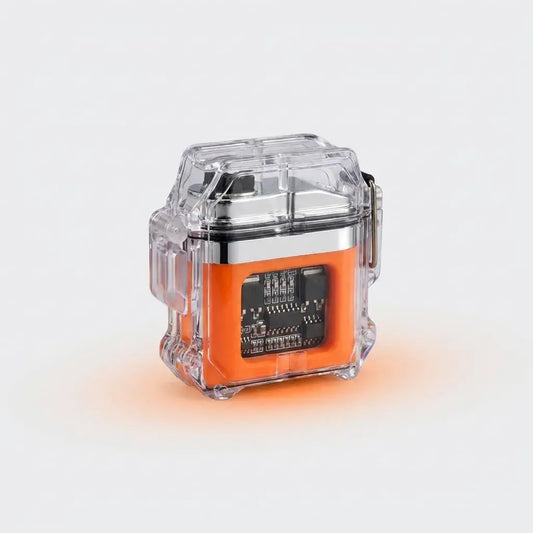 Encendedor Plasma Naranja Recargable Antiviento Diseño Premium